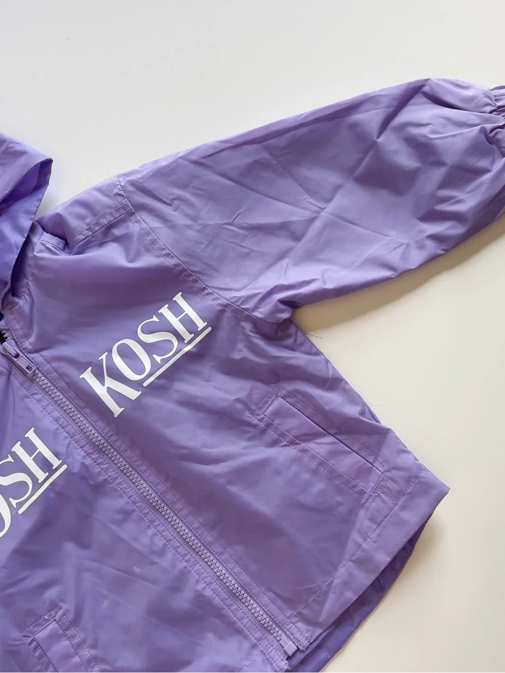 Oshkosh Lavender Purple Zip Up Hooded Windbreaker Jacket | 3T